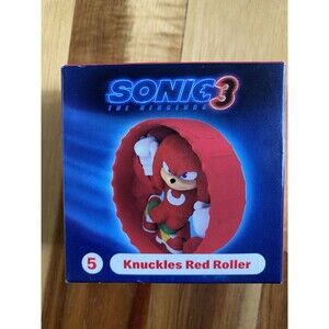 2024 McDonalds Sonic the Hedgehog 3 #5 Knuckles Red Roller Toy